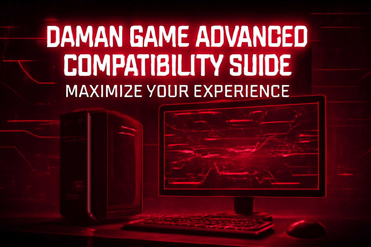An informational scene showcasing Daman Game updates with a futuristic design.