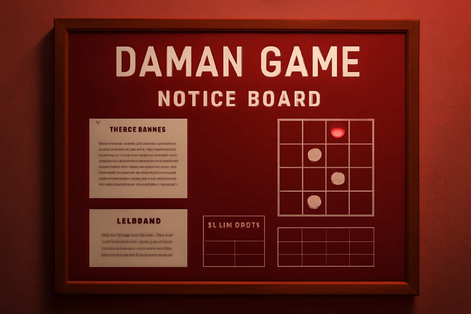 An informative overview of the Daman Game Notice Board with prominent text.