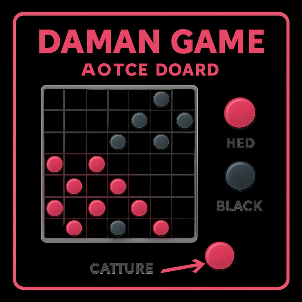 An educational diagram explaining topics from the Daman Game Notice Board.