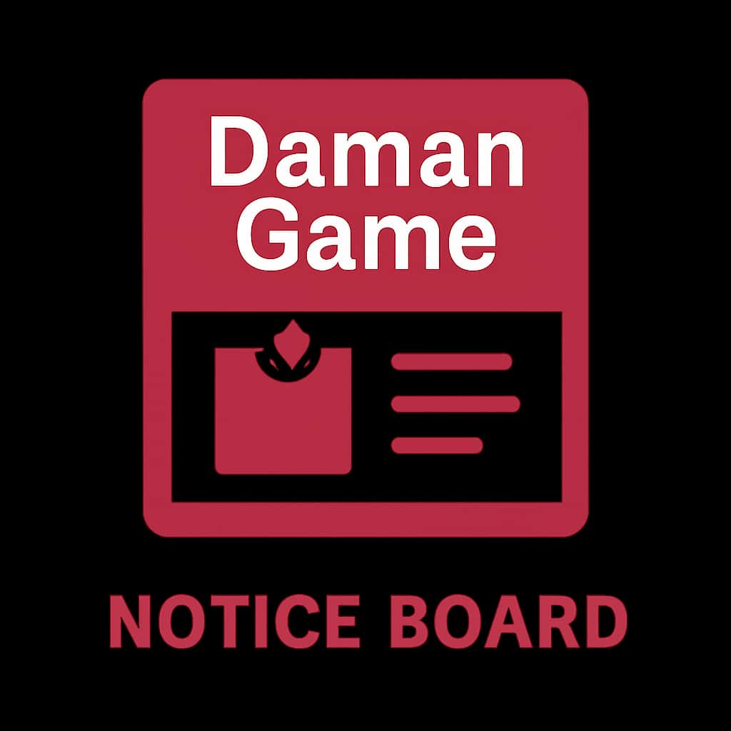 A badge representing the Daman Game Notice Board as a resource.