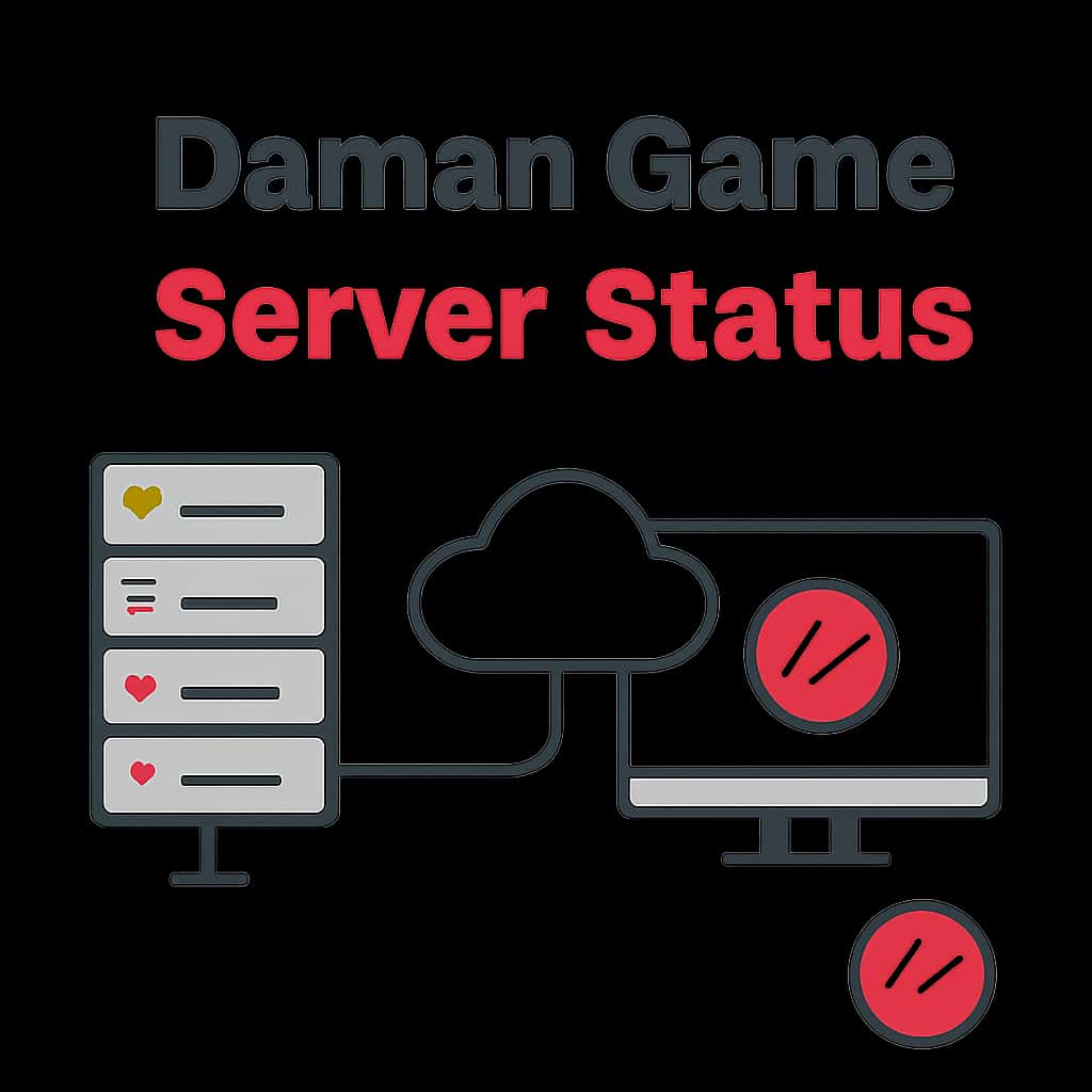 Illustration detailing Daman Game server status.