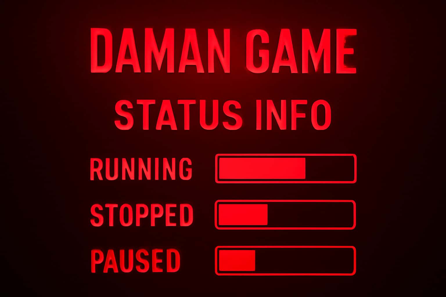 An informative graphic showcasing Daman Game Status Info with a professional layout.
