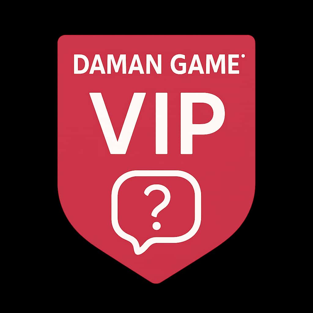An icon representing Daman Game VIP, showcasing the text in a clean format.