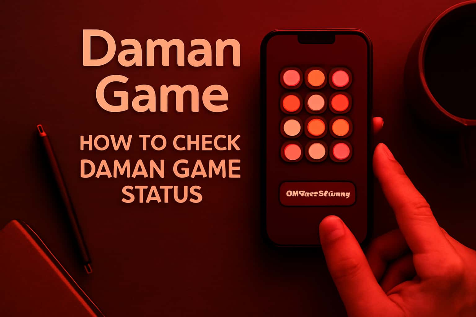 Informational scene about checking Daman Game status with bold text.