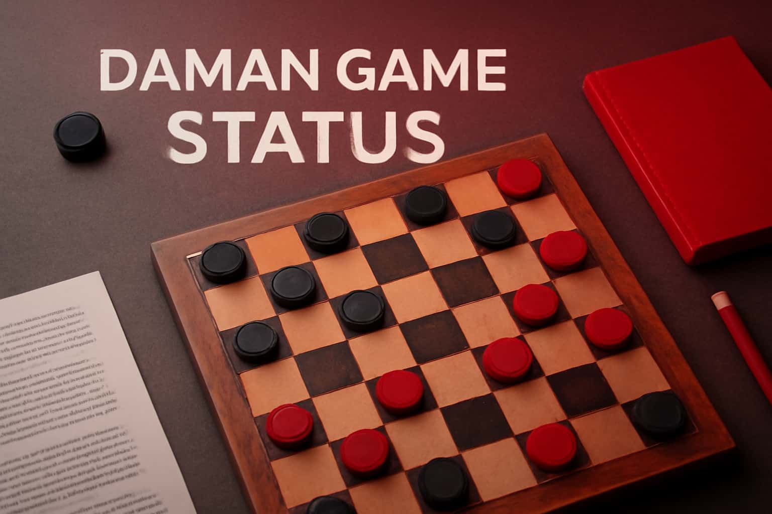 Daman Game Status informational scene featuring high-tech design.
